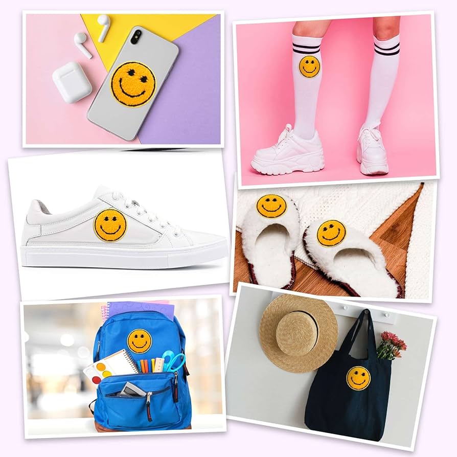 Amazon.com: Juexica 24 Pieces Smile Face Patch Valentines